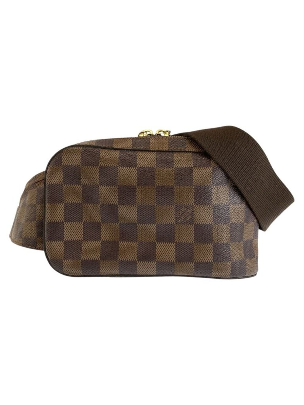 Louis Vuitton Damier Geronimos Brown Gold Belt Bag Waist Pouch